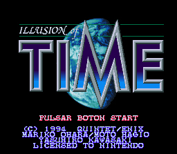 Pantallazo de Illusion of Time (Europa) para Super Nintendo