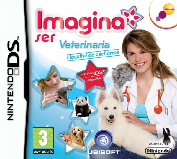 Caratula de Imagina ser Veterinaria: Hospital de Cachorros para Nintendo DS
