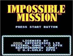 Pantallazo de Impossible Mission para Sega Master System
