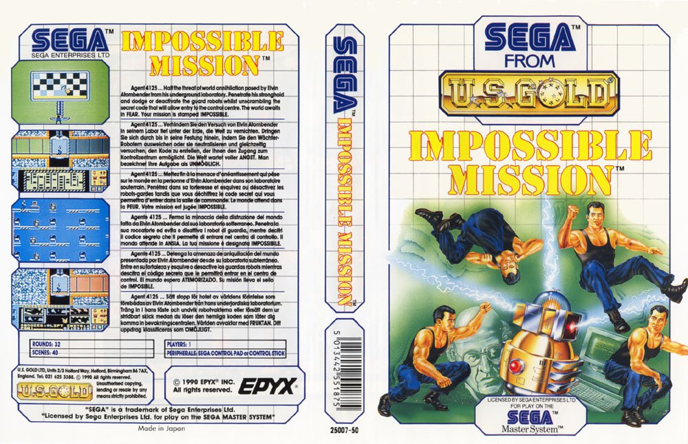 Caratula de Impossible Mission para Sega Master System