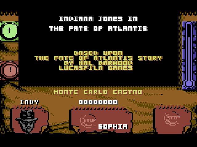 Pantallazo de Indiana Jones and The Fate of Atlantis: The Action Game para Commodore 64