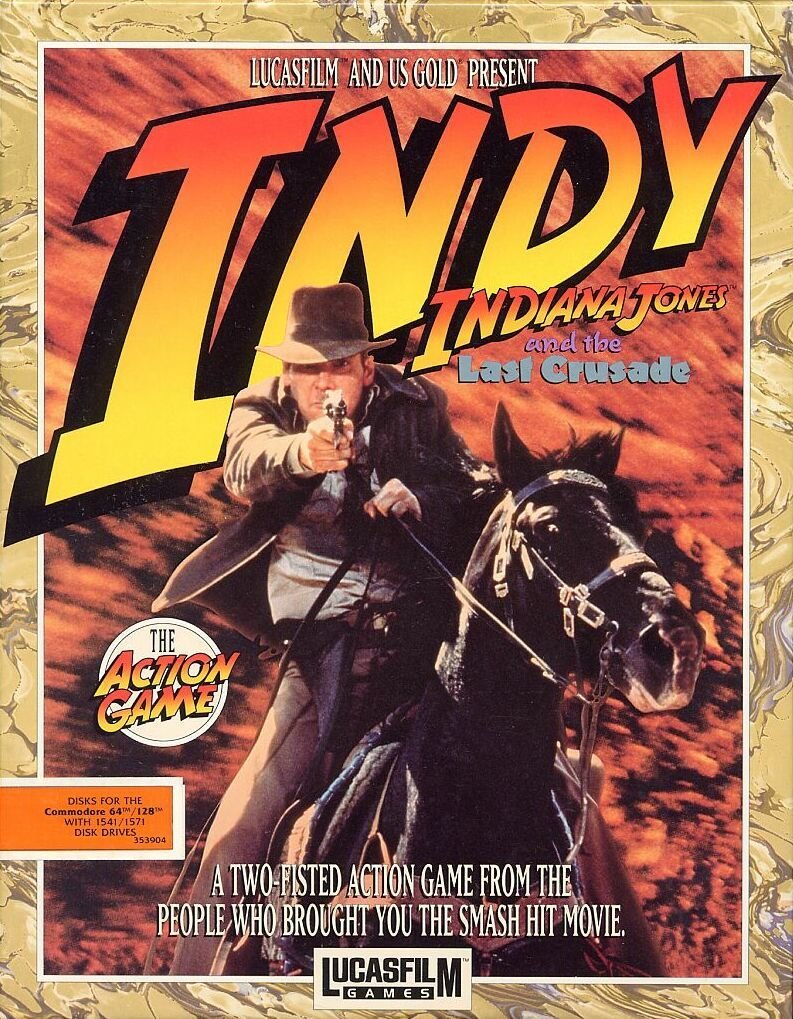 Caratula de Indiana Jones and the Last Crusade: The Action Game para Commodore 64