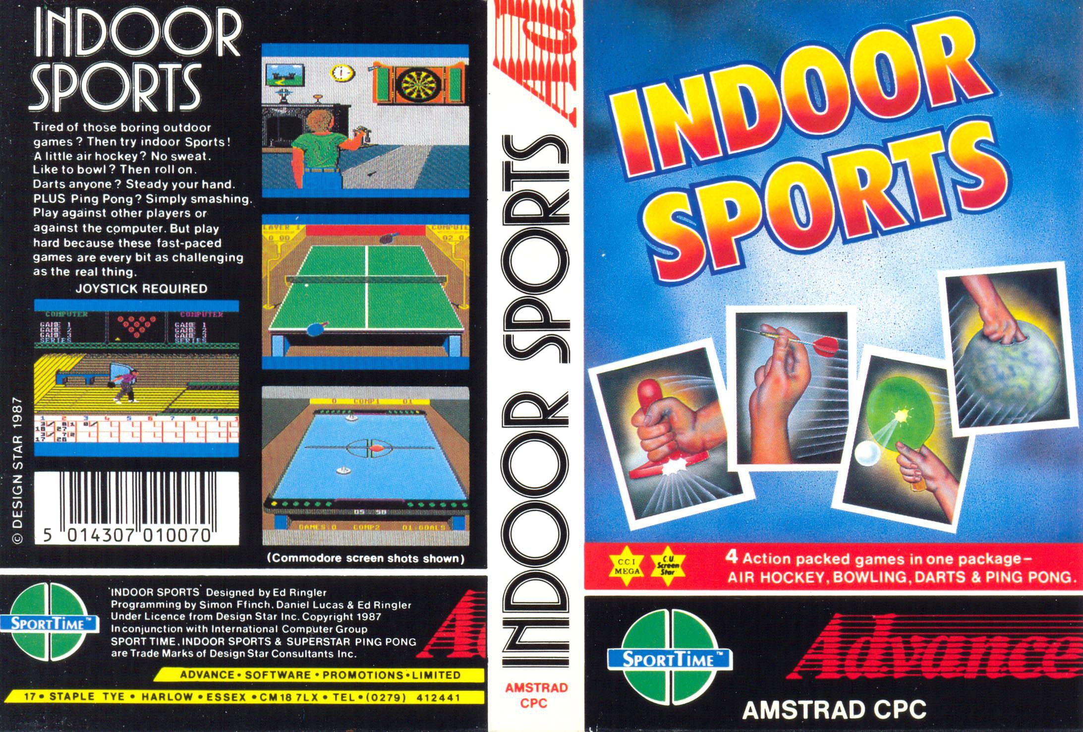 Caratula de Indoor Sports para Amstrad CPC