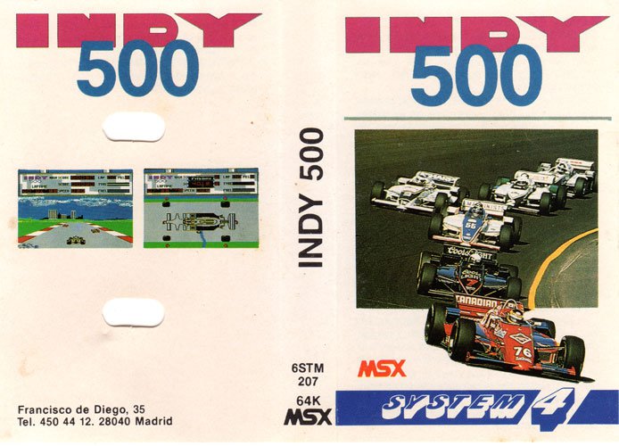 Caratula de Indy 500 para MSX