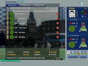 Pantallazo de International Cricket Captain 2001: Ashes Edition para PC