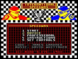 Pantallazo de International Speedway para Amstrad CPC