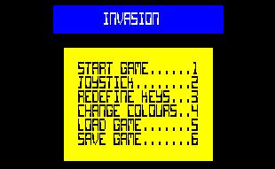 Pantallazo de Invasion para Amstrad CPC