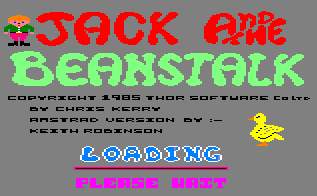 Pantallazo de Jack And The Beanstalk para Amstrad CPC