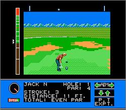 Pantallazo de Jack Nicklaus' Greatest 18 Holes of Major Championship Golf para Nintendo (NES)
