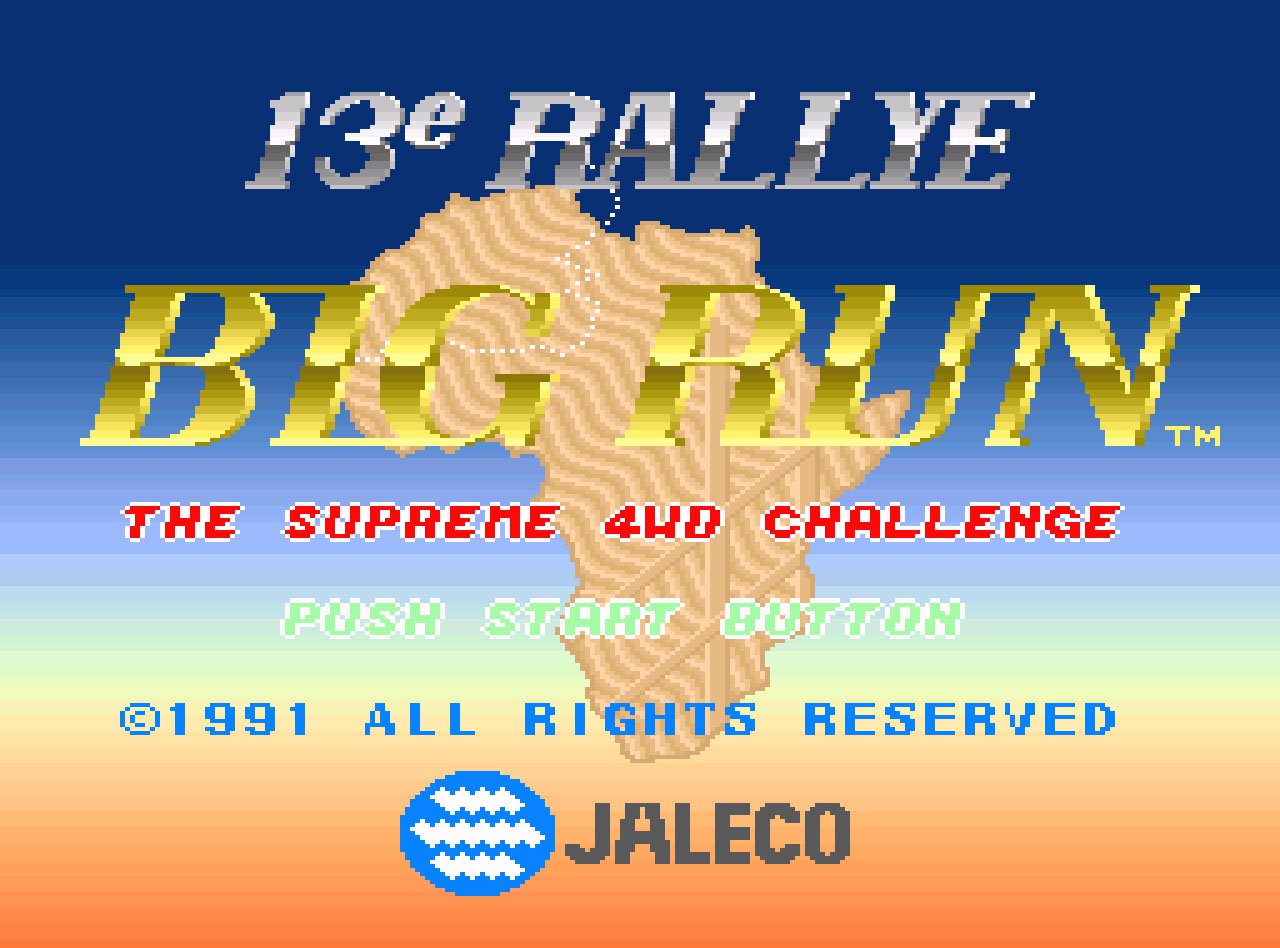 Pantallazo de Jaleco Rally: Big Run - The Supreme 4WD Challenge para Super Nintendo