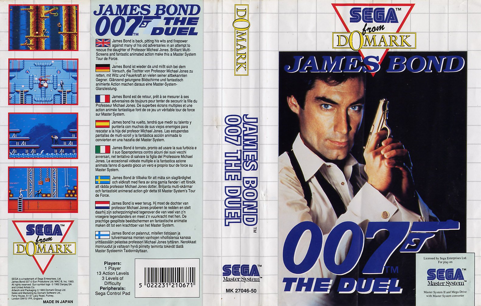 Caratula de James Bond 007: The Duel para Sega Master System