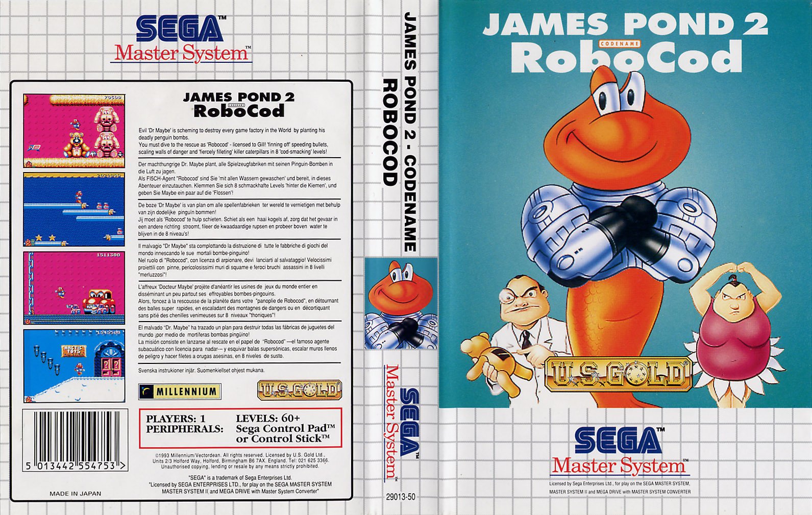 Caratula de James Pond 2: Codename: Robocod para Sega Master System
