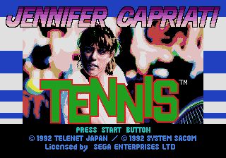 Pantallazo de Jennifer Capriati Tennis para Sega Megadrive