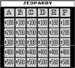 Pantallazo de Jeopardy! para Game Boy