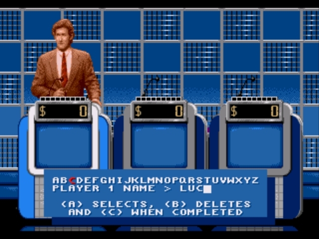 Pantallazo de Jeopardy! para Sega Megadrive