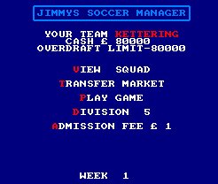 Pantallazo de Jimmy's Soccer Manager para Amstrad CPC