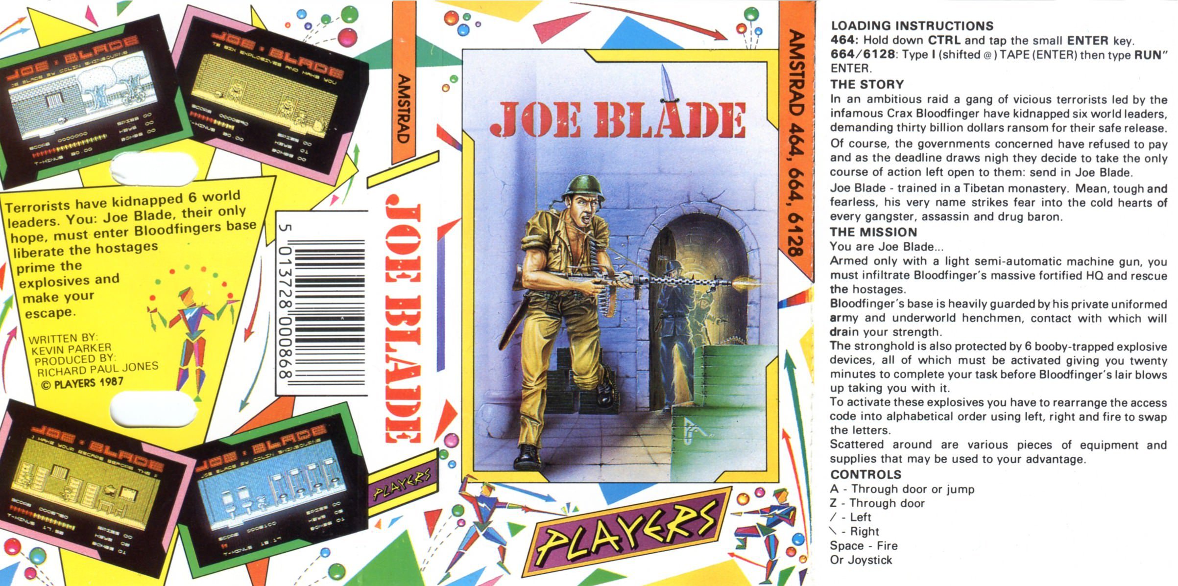 Caratula de Joe Blade para Amstrad CPC