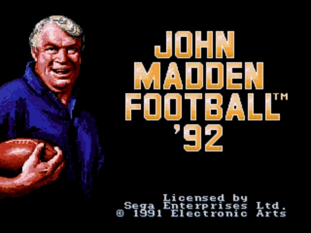 Pantallazo de John Madden Football '92 para Sega Megadrive