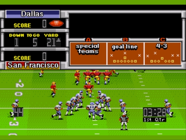 Pantallazo de John Madden Football '92 para Sega Megadrive