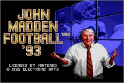 Pantallazo de John Madden Football '93 para Super Nintendo