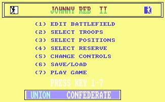 Pantallazo de Johnny Reb II para Commodore 64