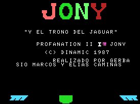Pantallazo de Jony y el Trono del Jaguar para MSX