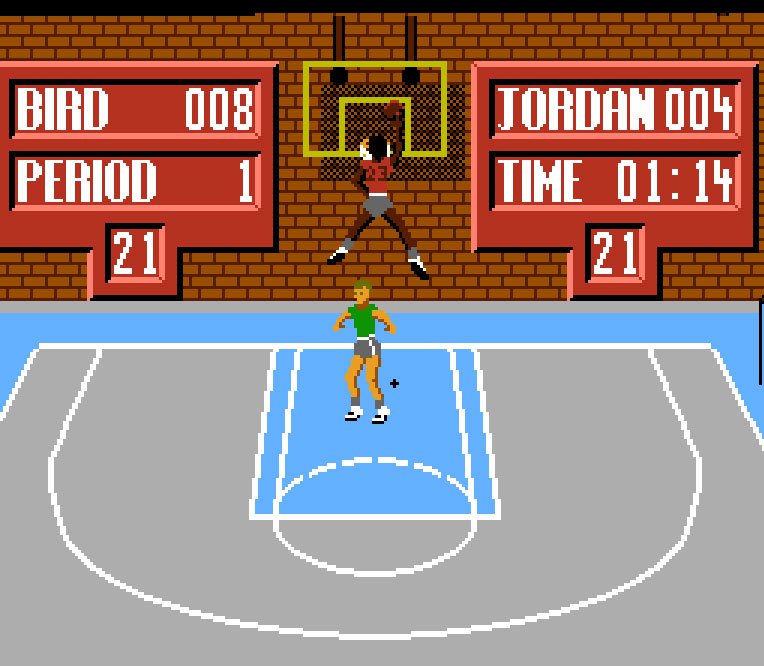 Pantallazo de Jordan vs. Bird: One on One para Nintendo (NES)
