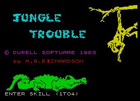 Pantallazo de Jungle Trouble para Spectrum
