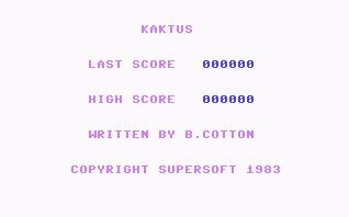 Pantallazo de Kaktus para Commodore 64