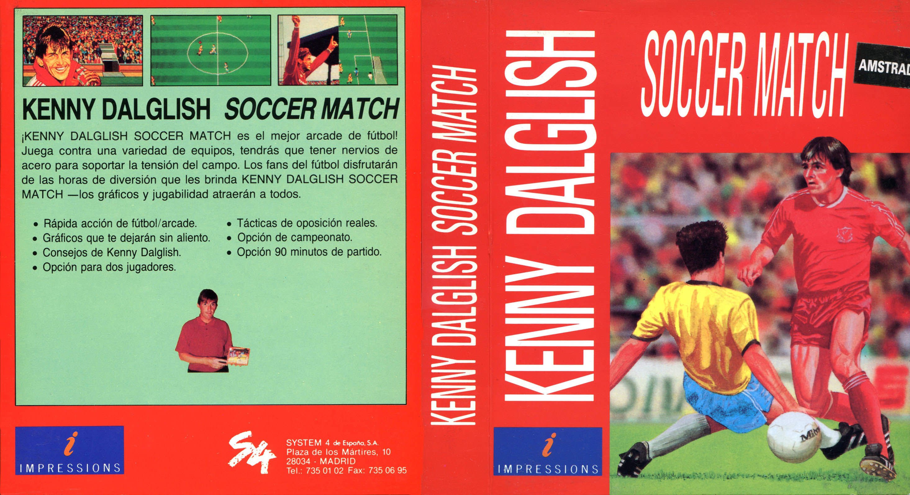 Caratula de Kenny Dalglish Soccer Match para Amstrad CPC