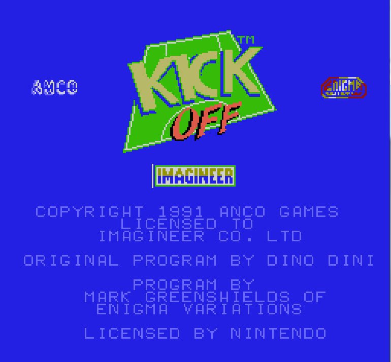 Pantallazo de Kick Off para Nintendo (NES)