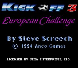 Pantallazo de Kick-Off 3: European Challenge (Europa) para Sega Megadrive