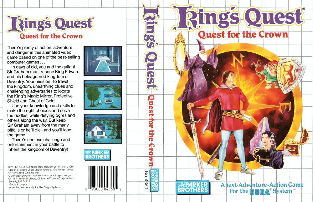Caratula de Kings Quest: Quest for the Crown para Sega Master System