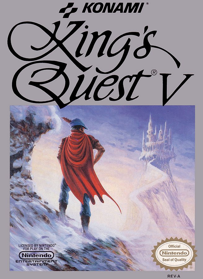 Caratula de King's Quest V para Nintendo (NES)