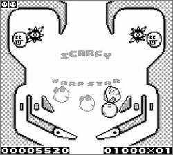 Pantallazo de Kirby no Pinball para Game Boy