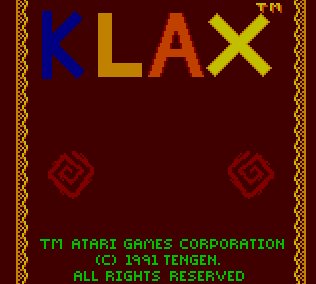 Pantallazo de Klax para Gamegear