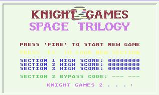 Pantallazo de Knight Games II: Space Trilogy para Commodore 64