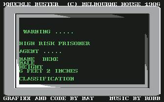 Pantallazo de Knuckle Buster para Commodore 64