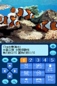 Pantallazo de Kokoro ga uruô Birei Aquarium DS - Tetra, Guppi, Angelfish – (Japonés) para Nintendo DS