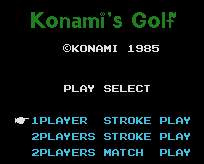 Pantallazo de Konami's Golf para MSX