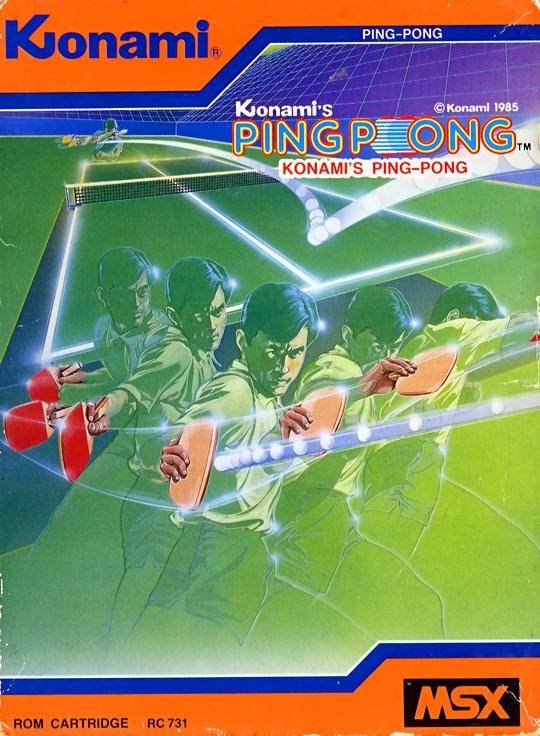 Caratula de Konami's Ping Pong para MSX