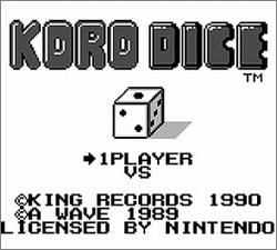 Pantallazo de Koro Dice para Game Boy