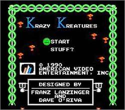 Pantallazo de Krazy Kreatures para Nintendo (NES)