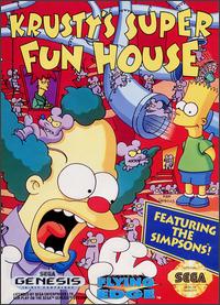 Caratula de Krusty's Super Fun House para Sega Megadrive