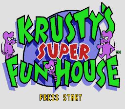 Pantallazo de Krusty's Super Fun House para Sega Megadrive