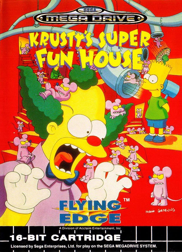 Caratula de Krusty's Super Fun House para Sega Megadrive