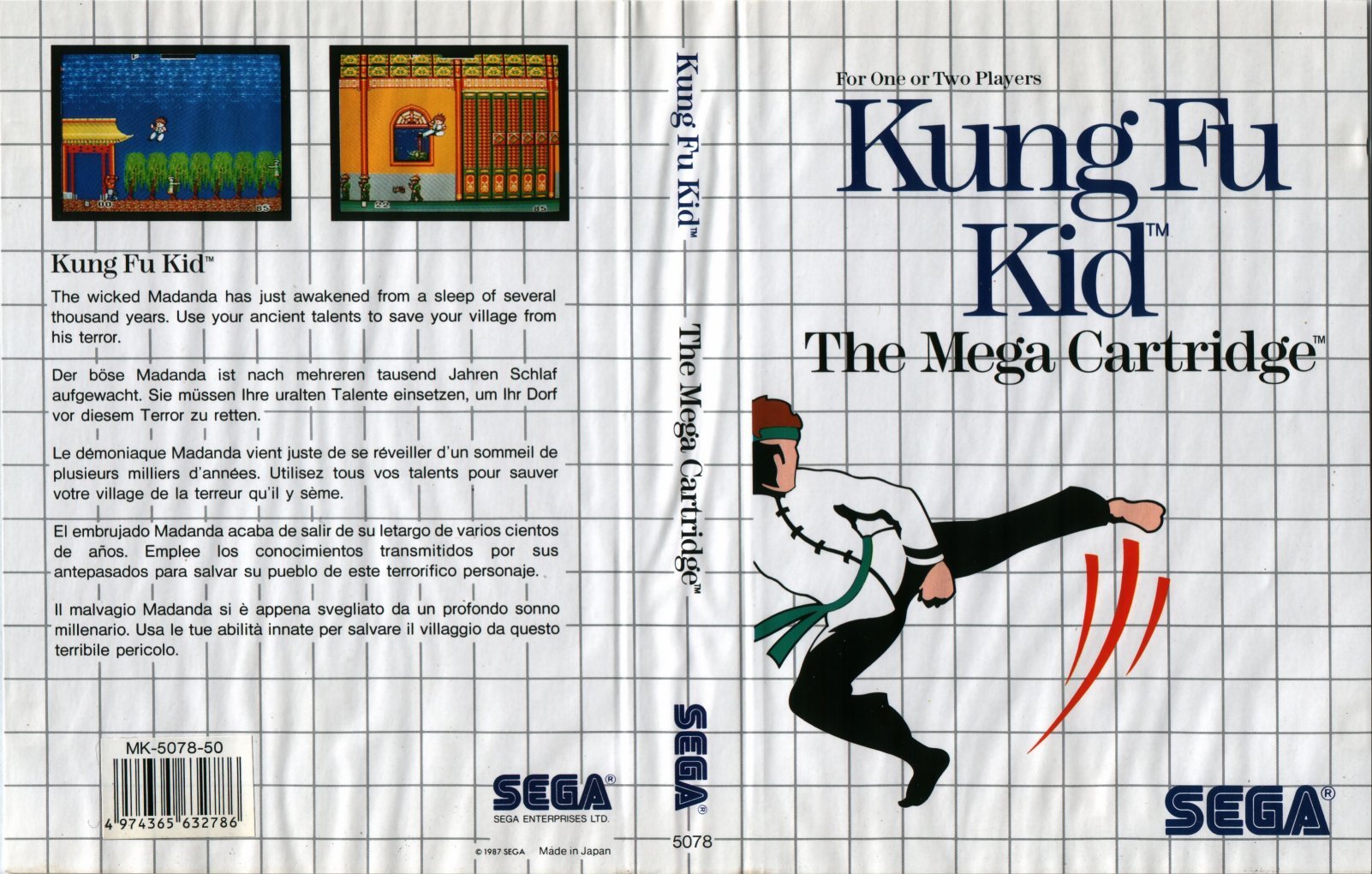 Caratula de Kung Fu Kid para Sega Master System