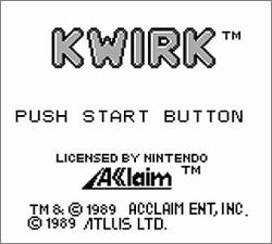 Pantallazo de Kwirk para Game Boy