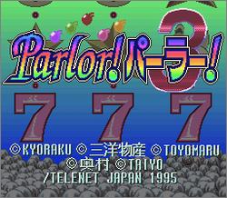 Pantallazo de Kyoraku Sanyo Toyomaru Okumura Taiyou Parlor Parlor! 3 (Japonés) para Super Nintendo