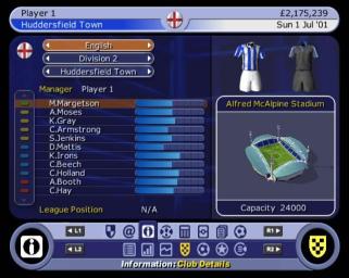 Pantallazo de LMA Manager 2002 para PlayStation 2